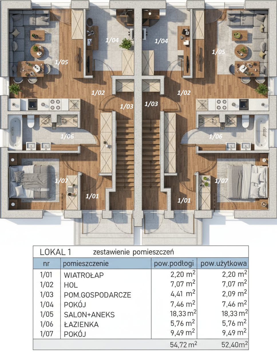 Turka Apartments - kondygnacja dolna